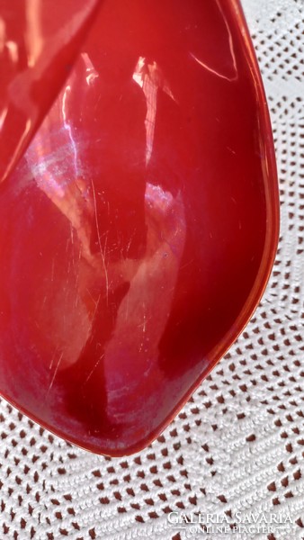 Zsolnay eozin, ökörvérmázas liba, pajzspecsétes, jelzett, 14 X 14 X 10 cm.