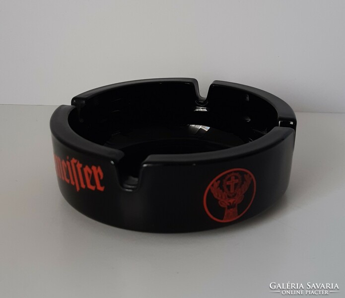 Jägermeister porcelain ashtray, ashtray - black