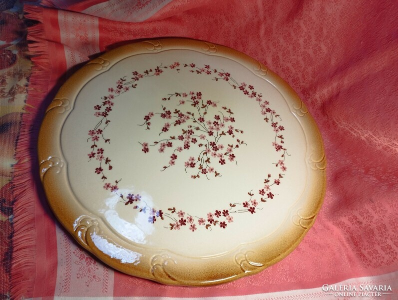 Antique round cake bowl, German