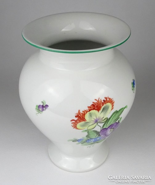 1N708 Old Herend porcelain vase with flower pattern 20.5 Cm