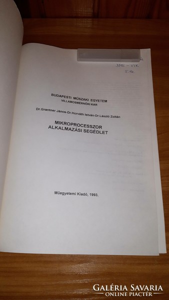 BME Villamosmérnöki kar - Mikroprocesszor alkalmazási segédlet 1993