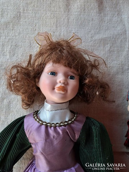 Dolls with porcelain heads, nostalgia porcelains with porcelain heads