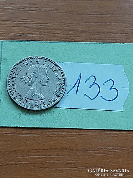 English England 6 pence 1962 ii. Erzsébet, copper-nickel, 133