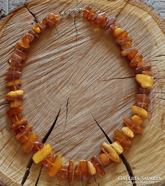 Multi-colored Baltic amber necklace