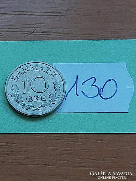 Denmark 10 öre 1969 copper-nickel, ix. King Frederick 130