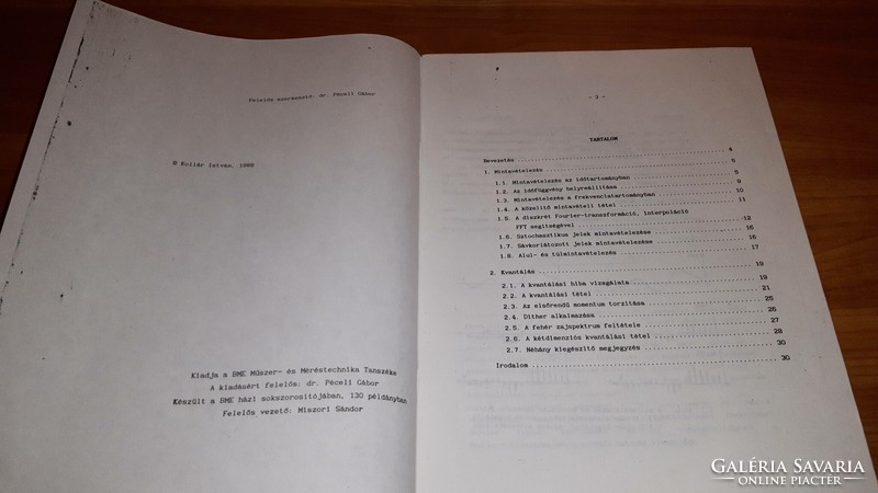 BME kiadvány - Mintavételezés és kvantálás Méréstechnika tárgyhoz 1989