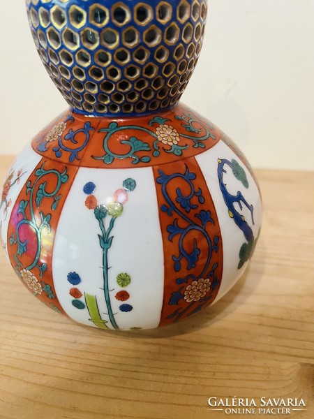 Herendi antik áttört Gödöllő váza