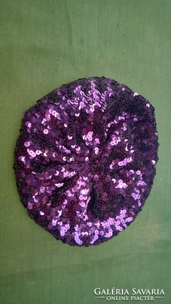 Monsoon-special casual women's cap-headwear-hat purple glitter for any head size