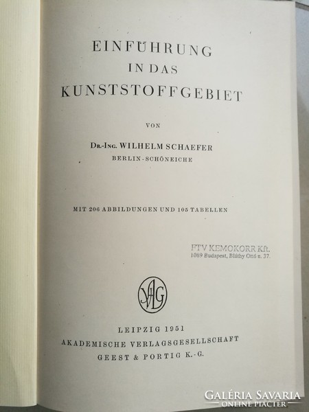 W. Schaefer: Einführung in das Kunststoffgebiet 1951.