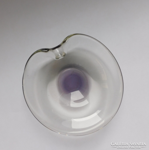 Czechoslovak thick glass ashtray