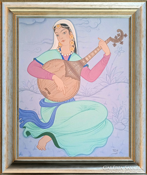 Tair Baltabaj: Keleti harmónia - kerettel 60x50 cm - alkotás: 50x40cm - 2199/1620