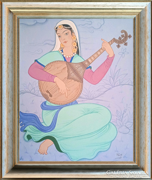 Tair Baltabaj: Oriental harmony - with frame 60x50 cm - artwork: 50x40cm - 2199/1620