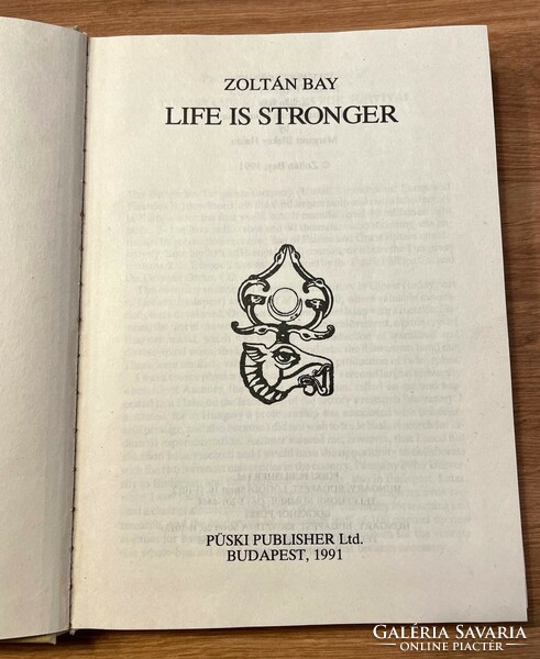 Zoltán Bay life is stronger - antiquarian book