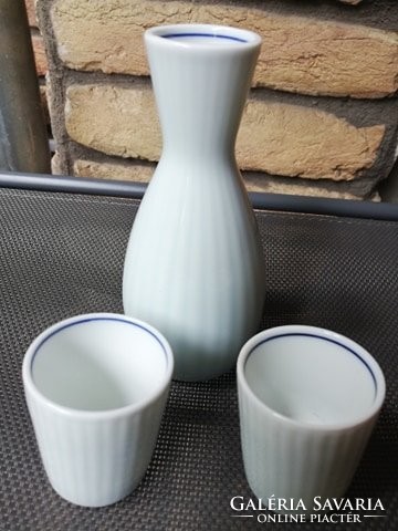 Kínai pálinkás-szakés  porcelán italos szett