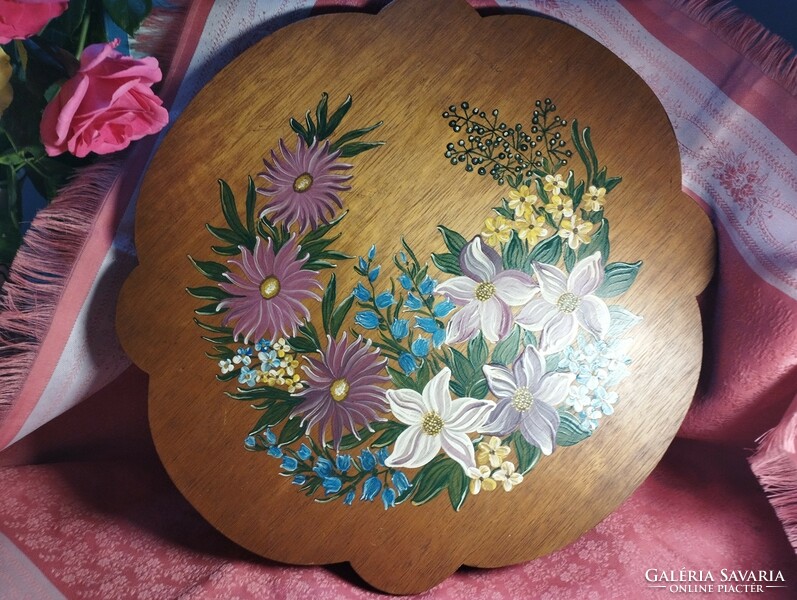 Beautiful hand-painted wood, wall decoration