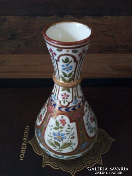 Antik Aranybrokátos majolika váza