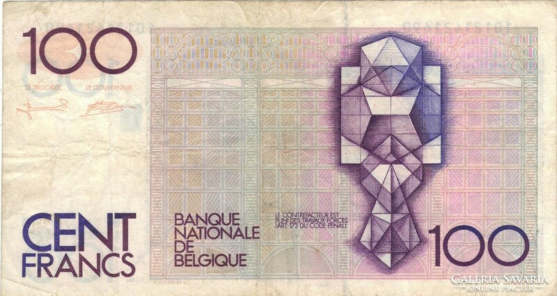 100 Francs 1992-94 Belgium