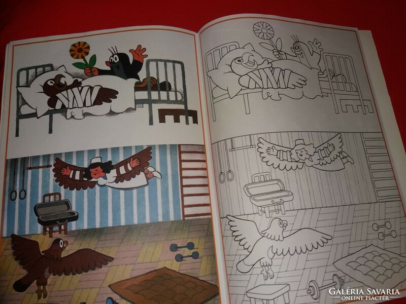 Retro little mole picture fairy tale coloring pages not only for children, but also for children