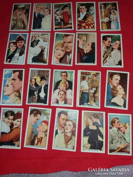 Antique 1930 collectible players navy cut cigarette advertising cards movie star scene posters in one 9.