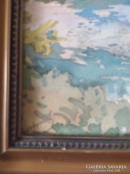 Uherkovich -riverside, in original glazed frame, signed, flawless, 44 x 32 cm