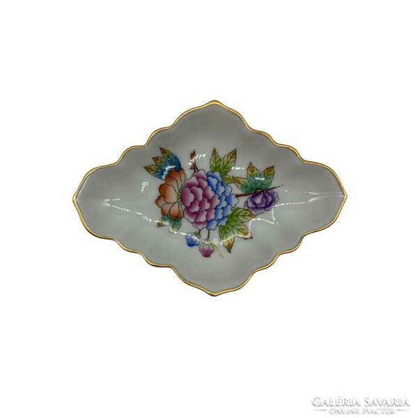 Herend Victoria patterned porcelain leaf - m1450