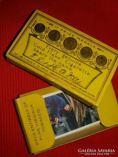 Antik 1930 gyűjthető GOLD FLAKE cigaretta reklámkártyák VASÚTI vívmányok találmányok egyben 19.