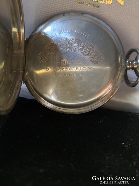 Marvin watch & co. Silver pocket watch.