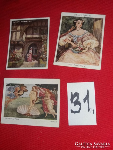 Antique 1930 collectible mixed cigarette advertising cards paintings in one 31.
