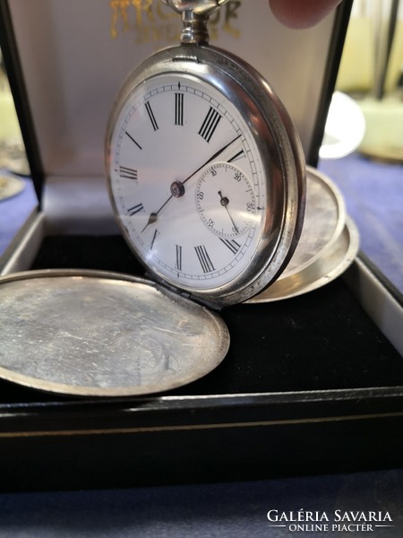 Marvin watch & co. Silver pocket watch.