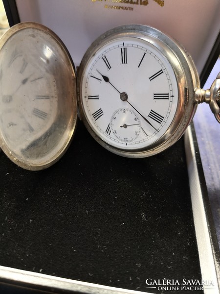 Marvin watch & co. Silver pocket watch.