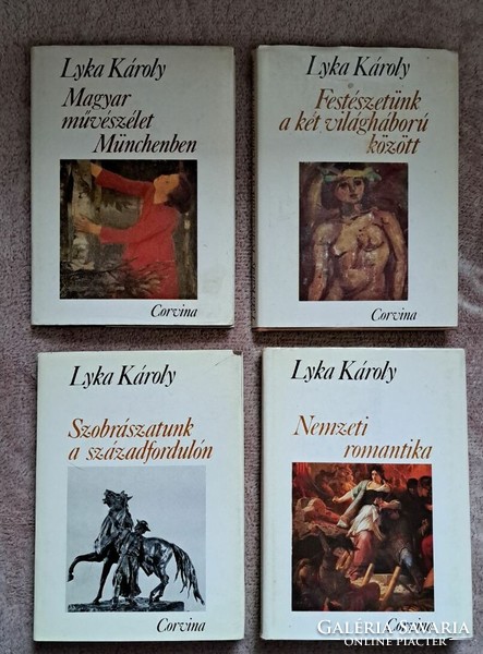 Lyka Károly művészeti ,festészeti könyv gyűjtemény 4 db.
