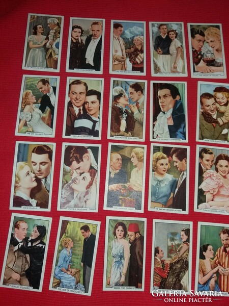 Antik 1930 gyűjthető PLAYERS NAVY CUT cigaretta reklámkártyák Filmsztár jelenet plakátok egyben 9.