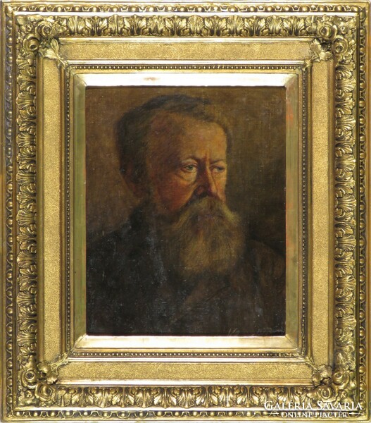 Magyar festő 1900 körül : Szakállas férfiportré
