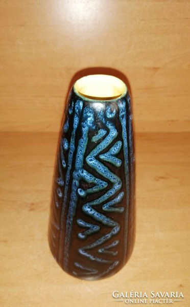 Tófej industrial artist ceramic vase - 18 cm high (27/d)