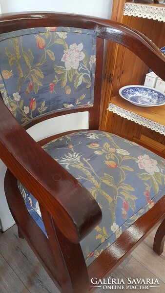 Beautifully restored armchair with Japanese fabric