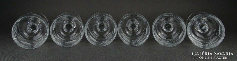 1N728 beautiful stemmed polished glass wine glass set of 6 pieces