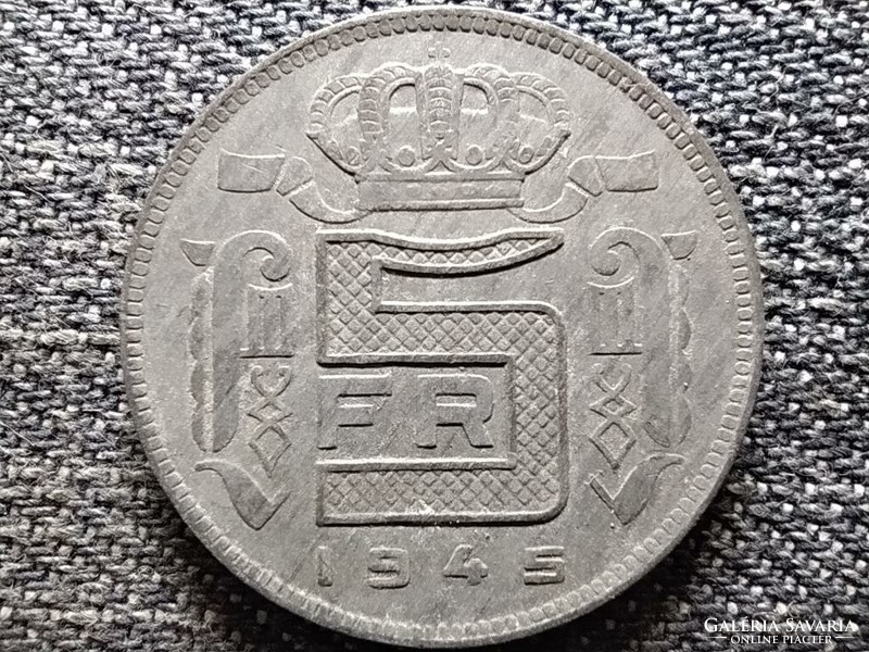 Belgium iii. Lipót (1934-1951) 5 francs Dutch text 1945 (id44072)