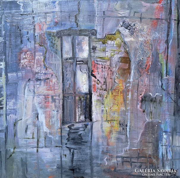 Irén Puj (1983-): telephone booth (oil painting) was a contemporary modern picture at the auction, iren puj