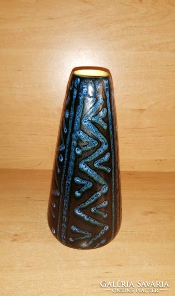 Tófej industrial artist ceramic vase - 18 cm high (27/d)