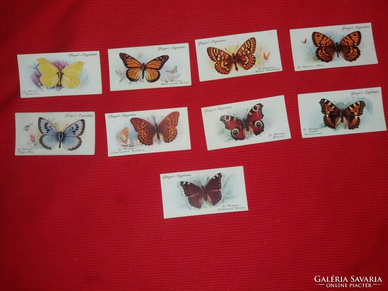 Antique 1930 collectible players navy cut cigarette advertising cards butterflies butterflies in one 5.