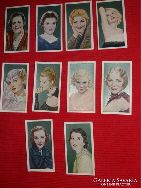 Antik 1930 gyűjthető DE RESZKE cigaretta reklámkártyák Dívák Szinésznők egyben 1.