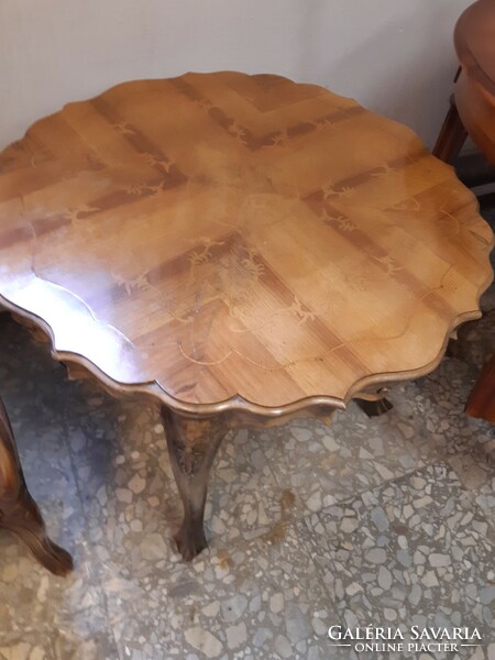 Baroque marquetry table 78x62cm high