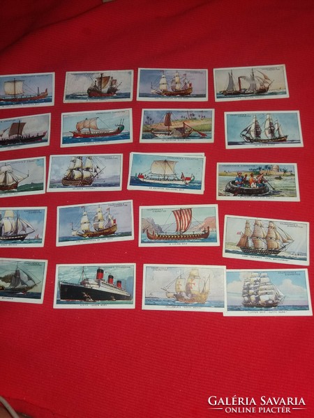 Antique 1930 collectible tenner cigarette advertising cards sailing ships in one 22.