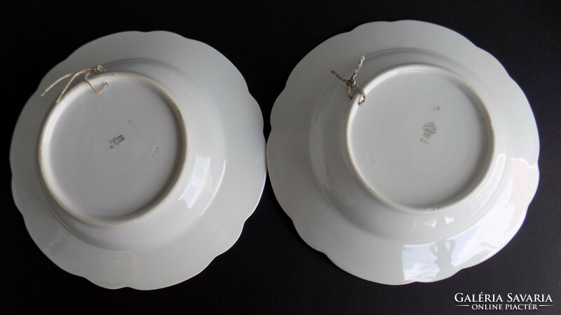 2 Zsolnay rose plates!