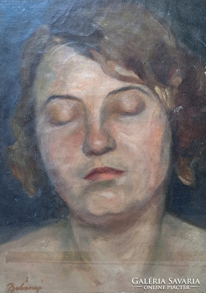 Viktor Belányi (1877-1955): dreamer - female portrait