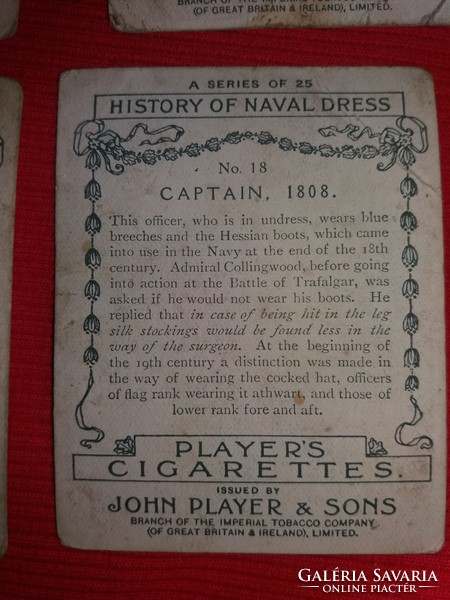 Antik 1930 gyűjthető PLAYERS NAVY CUT cigaretta reklámkártyák Tengeri Admirálisok egyben 15