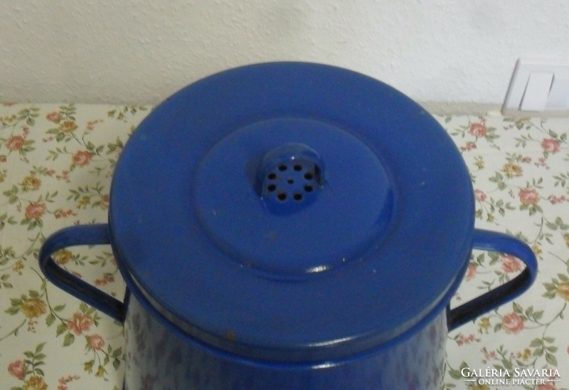 Even for decoration! Vintage enamel industrial ktsz jasper dish, 10 liter fat barrel.