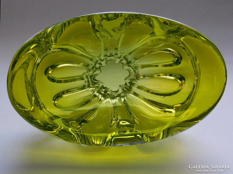 Josef hospodka chribska large mid century glass bowl
