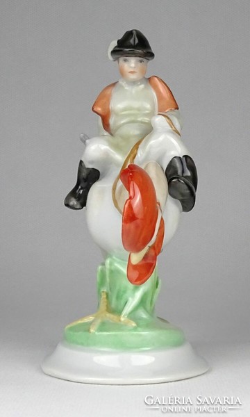 1N735 old Herend rooster Marci porcelain figurine 17.5 Cm