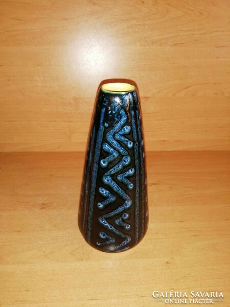 Tófej industrial artist ceramic vase - 18 cm high (27/d)